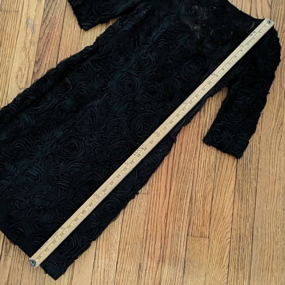 Rachel Roy black floral lace open back dress size 4 - Picture 6 of 8